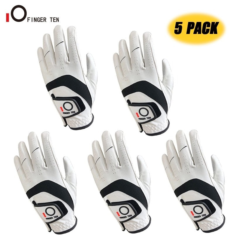 5 pcs Premium Cabretta Leather Golf Gloves