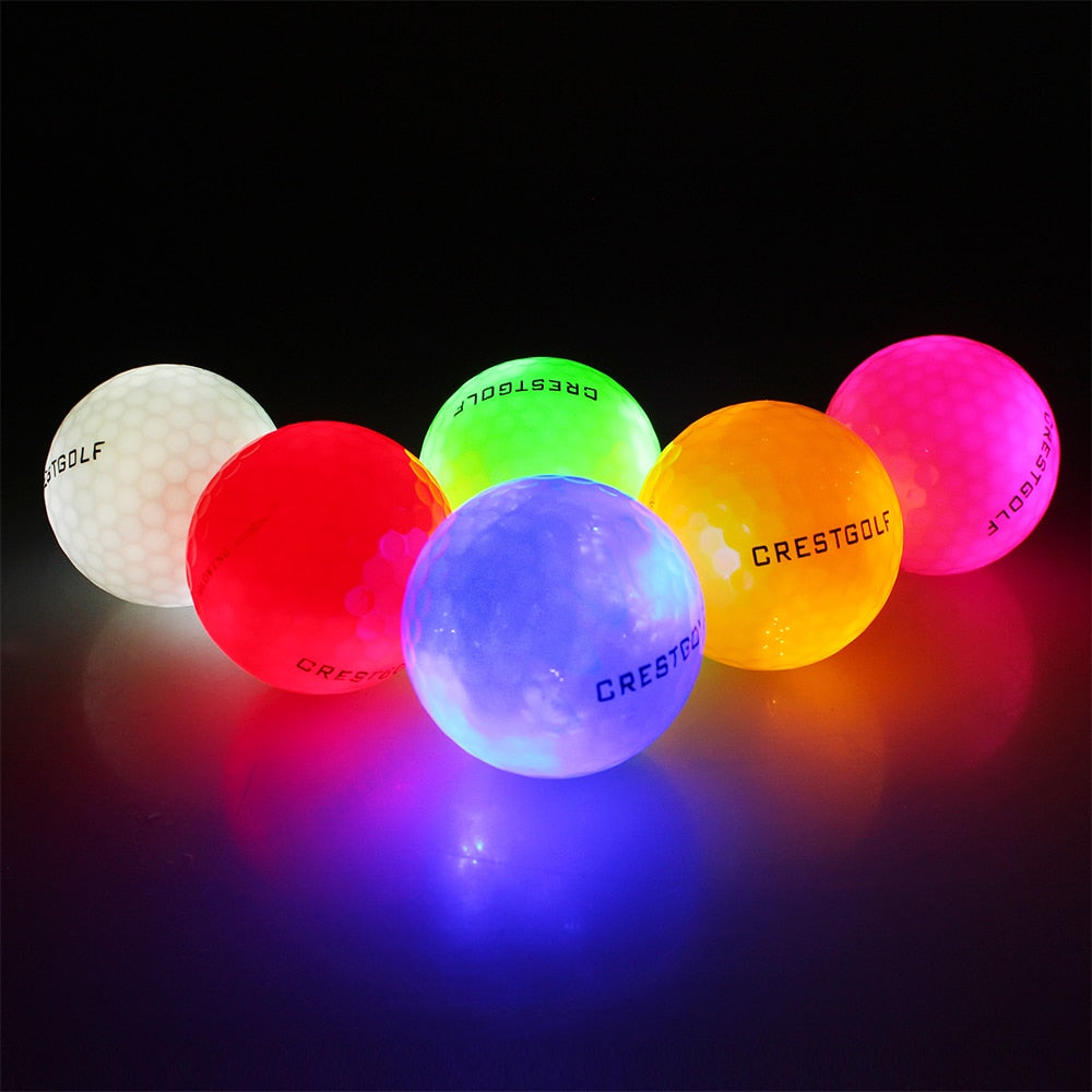 6Pcs Glow In The Dark Light Up Luminous LED Golf Balls For Night Practice Gift for Golfers